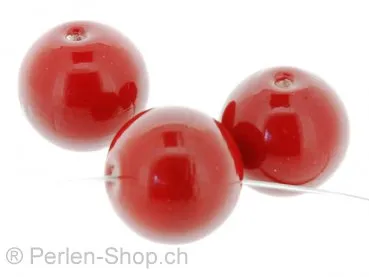 Handmade Glass , Color: darkred, Size: ±16mm, Qty: 5 pc.