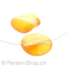 Glas Zyklop, Farbe: Orange, Grösse: 26 mm, Menge: 3 Stk.
