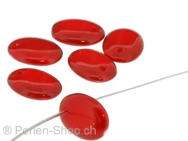 Glas Linse, Farbe: Rot, Grösse: 12 mm, Menge: 10 Stk.