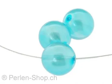 Glas Kugel, Color: Turquoise, Size: 14 mm, Qty: 3 pc.