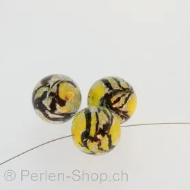 Glass Bead, Color: Yellow, Size: 18 mm, Qty: 2 pc.