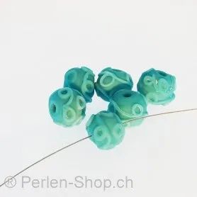 Glass Bead, Color: Blue, Size: 12 mm, Qty: 5 pc.