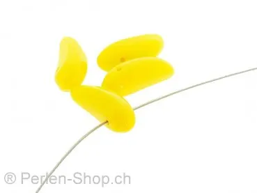 Glas Banane, Farbe: Gelb, Grösse: ±7mm, Menge: 10 Stk.