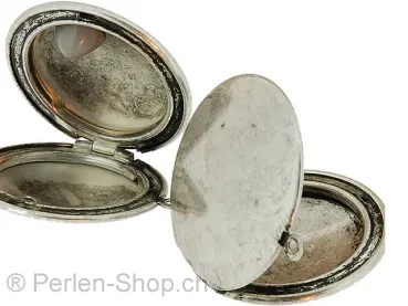 Metal pendant, Color: silver, Size: ±32mm, Qty: 1 pc.