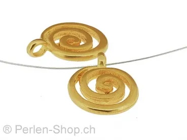 Metal spiral, Color: gold, Size: ±15mm, Qty: 1 pc.