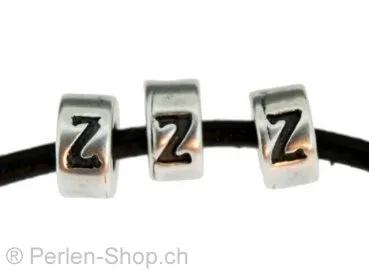 Buchstaben Z, Farbe: Silber dunkel, Grösse: 6 mm, Menge: 1 Stk.