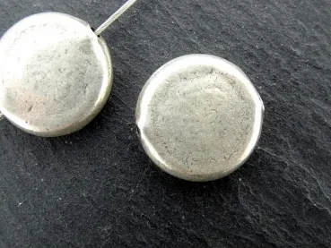 Silber 925 Perlen Scheibe, Farbe: Silber, Grösse: ±15x4, Menge: 1 Stk.