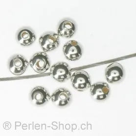 Perlen rund, 4mm, SILBER 925, 1 Stk.