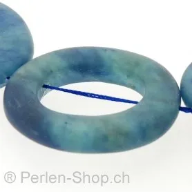 Blueberry Quartz Ring, Farbe: Blau, Grösse: 32 mm, Menge: 1 Stk.