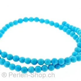 Turquoise, Couleur: turquoise, Taille: 6 mm, Quantite: 1 String