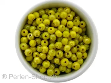 SeedBeads, Color: yellow satt, Size: ±3mm, Qty:±17 gr.