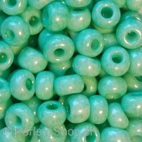SeedBeads, opac turquoise, 4.5mm, ±17 gr.