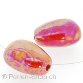 Ceramic Nugget, Color: red, Size: ±31x21x16mm, Qty: 1 pc.