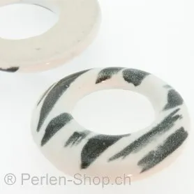 Keramik Ring, Farbe: Weiss, Grösse: 45 mm, Menge: 2 Stk.