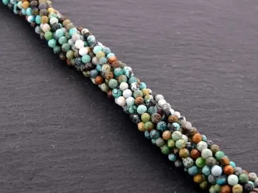Mix Turquoise Faceted, Semi-Precious Stone, Color: multi, Size: ±2mm, Qty: 1 string ±39cm