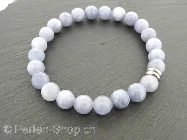 Bracelet en pierre semi-précieuse avec sarcelles de 8 mm, lave et perles en acier inoxydable