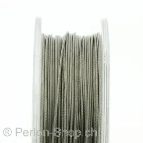 Top Q fil câble gaine de nylon 50m, Couleur: argent, Taille: 0.5 mm, Quantite: 1 piece