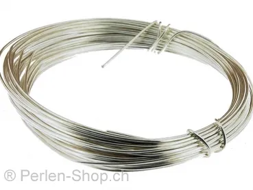 Silberdraht Cu-Kern, Farbe: Silber, Grösse: 0.8mm, Menge: 6 Meter