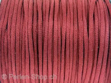 Sateen Cord, Color: red, Size: 2mm, Qty: 1 Meter