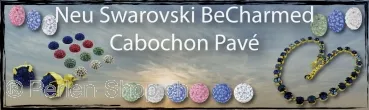 Swarovski 86601 BeCharmed Cabochon Pavé, Farbe: Rose, Grösse: 8mm (ss39), Menge: 1 Stk.