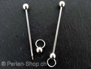 Pin to screw, Color: Silver, Size: ±58mm, Qty: 1 pc.