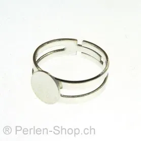 Fingerring verstellbar, Farbe: Silber, Grösse: 9 mm, Menge: 1 Stk.