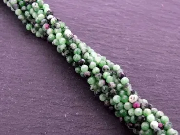 Ruby Zoisite Faceted, Semi-Precious Stone, Color: rose, Size: ±2mm, Qty: 1 string ±39cm