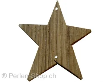 Holzstern, Farbe: Braun, Grösse: ±50mm, Menge: 1 Stk.