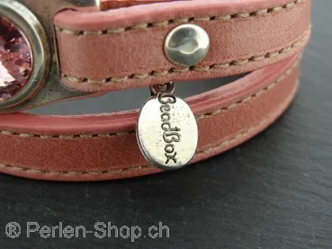 Wrap bracelet pink leather