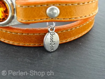 Wrap bracelet orange leather