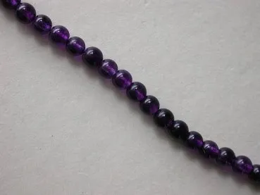 Amethyst, Halbedelstein, Farbe: violett, Grösse: ±4mm, Menge: 1 strang ±40cm (±106 Stk.)