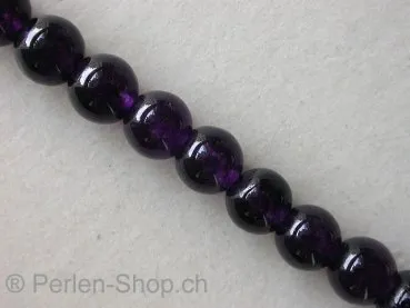 Amethyst, pierre semi précieuse, Couleur: violet, Taille: 8mm, Quantite: chaîne ±40cm, (±50 piece)