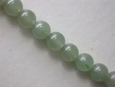 Aventurine, pierre semi précieuse, Couleur: vert, Taille: 8mm, Quantite: chaîne ± 40cm, (±48 piece)