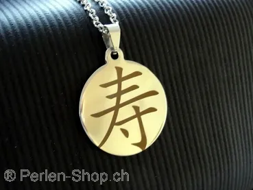 Stainless steel chain with Chinese characters. Long Life