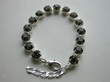 Bracelet w swarovskistone, color choise, silverplating, 1 pc.