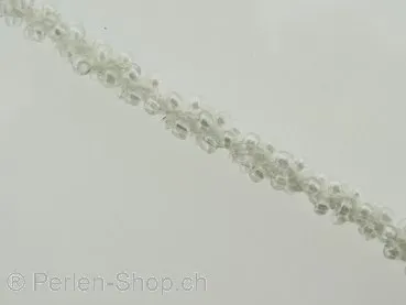 Rocailles-Kette am Stück, Farbe: kristall, Grösse: ±6mm, Menge: 10cm