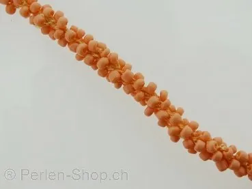 SeedBeads-Cord, Color: salmon, Size: ±6mm, Qty: 10cm