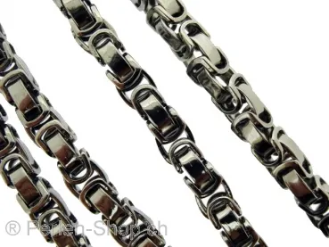 Stainless Steel Biker Jewelry, Color: Paltinum, Thickness: ±7x7mm, Qty: 1 set