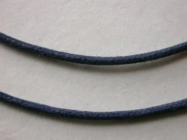 Wax cord, dark blue, 2mm, 1 meter