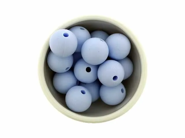 Silikonperlen rund , Farbe: diverse, Grösse: ±12mm, Menge: 4 Stk.