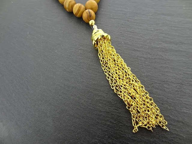 Prayer Beads, Tesbih – Misbaha, Color: brown, Size: ±20cm, Qty: 1 pc.