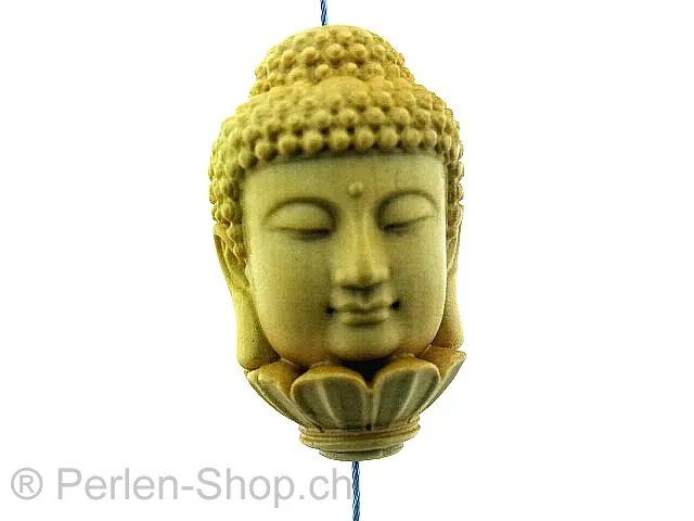 Buddha Anhänger Wood, Farbe: braun, Grösse: ±33x20mm, Menge: 1 Stk