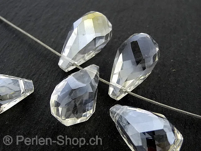 Drop Beads, Color; crystal irisierend, Size: ±12x20mm, Qty: 1 pc.