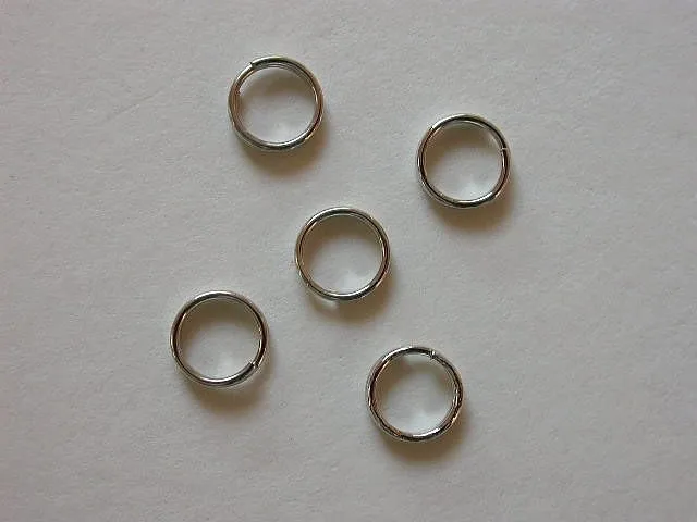 Split ring, 6mm, platinum, color, 30 pc.