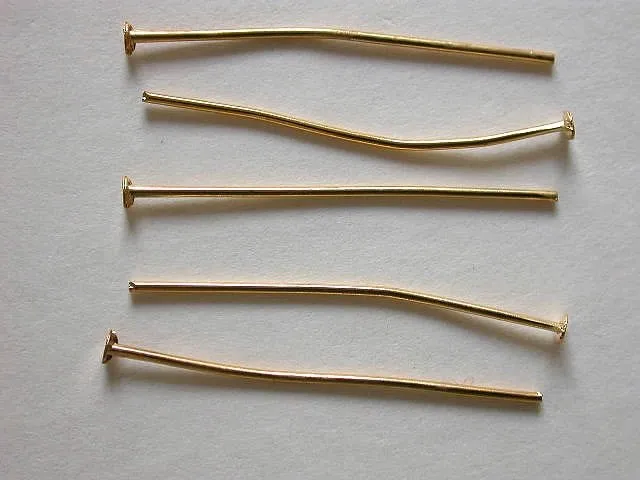Head Pins, 16mm, gold color, 100 pc.