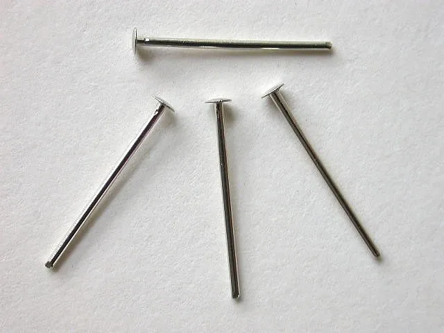 Head Pins, 20mm, silvercolor, ±100 pc.