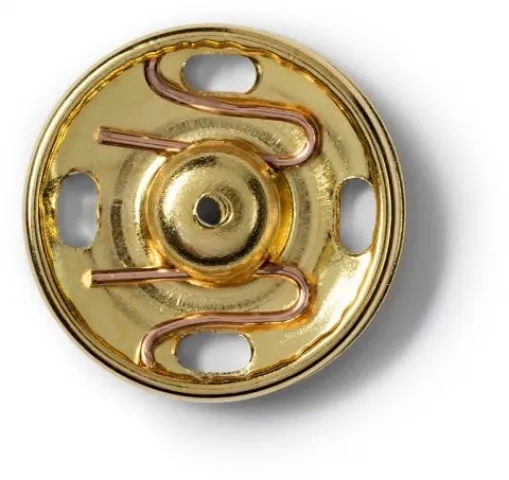Prym Annähdruckknopf, gold, Grösse: 17 mm, Karte 4 Stk.