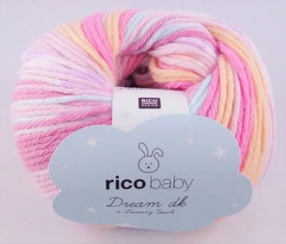 Rico Design Laine Baby Dream Luxury Touch DK 50g Rosa Mix
