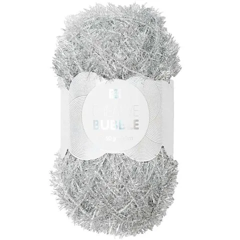 Rico Creative Bubble, metalic argent, taille: 50 g, 90 m, 100 % PES
