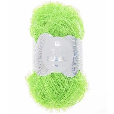 Rico Creative Bubble, neon vert, taille: 50 g, 90 m, 100 % PES